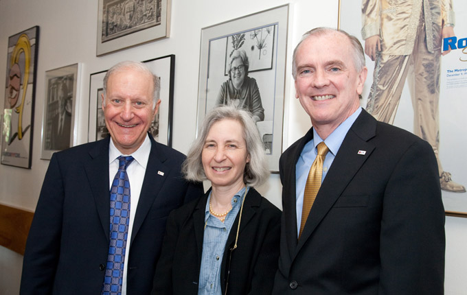 LSC Board Chairman John Levi, Vice Chair Martha Minow, LSC President James Sandman