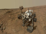 This rectangular version of a self-portrait of NASA's Mars rover Curiosity combines dozens of exposures taken by the rover's Mars Hand Lens Imager (MAHLI) during the 177th Martian day, or sol, of Curiosity's work on Mars (Feb. 3, 2013).