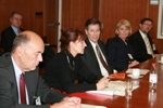Vin links: Laurenz Meyer (CDU), Edelgard Bulmahn (SPD), Bob Pollard, Rita Pawelski (CDU) und Andreas Lämmel (CDU)