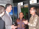 Under Secretary for International Trade Francisco Sanchez (left) meets with Suryadharma Ali, Indonesian State Minister of Cooperative and Small and Medium Enterprises (center) and U.S. Ambassador to Indonesia Scot Marciel (right) 