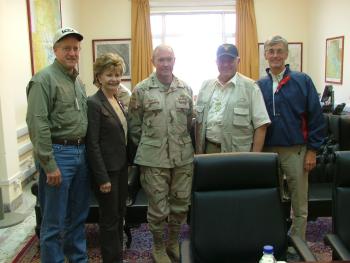 Carter with Lieutenant General Martin Dempsey Commander Multi-National Security Transition Command Iraq at the US Embassy in Baghdad, Iraq