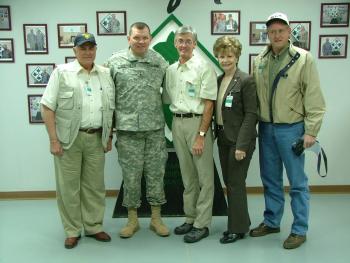 Carter with Major General JD Thurman Commander MND B4th Infantry Division at Camp Victory in Baghdad, Iraq