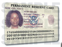 Void/sample green card