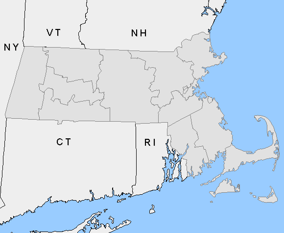 [map image displaying counties that are labeled incident count]