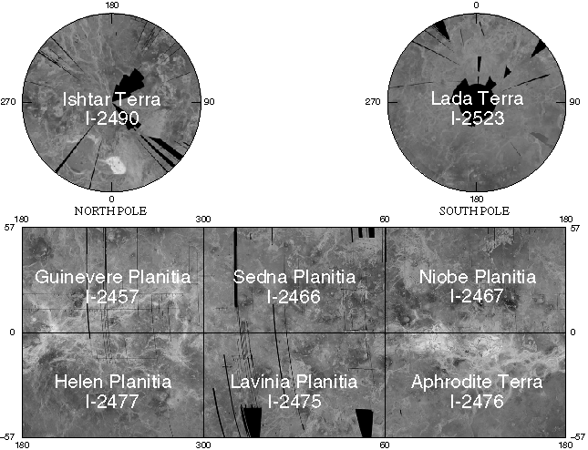 Venus 1:10 million-scale image map