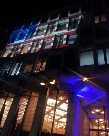 The U.S. Embassy London Chancery on Election Night (DoS photo)