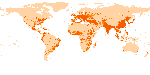 Population counts in 1990 (0.25 degree-resolution) 