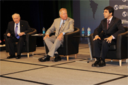  Nicaragua Vice President Jaime Morales Carazo, U.S. Assistant Secretary of State for Western Hemisphere Affairs, and Baranquilla Mayor Alejandro Char Chaljub lead a discussion on perspectives of competitiveness in the region.