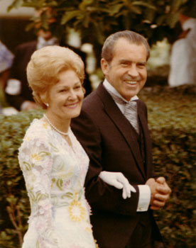 President and Mrs. Nixon at the wedding of their daughter, Tricia