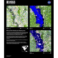 Missouri River flooding near Hamburg, Iowa