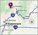 map al;buquerque to los alamos