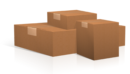 Imagen de cajas de envío pequeñas.