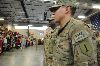 FORT RILEY, Kans. – About 270 Soldiers of the 4th Infantry Brigade Combat Team, 1st Infantry Division, stand in formation as they are prepared to be released to their family for the first time in nine months at a Welcome Home Ceremony Feb. 3. . The ‘Dragon’ Brigade is completing a nine month deployment to Afghanistan; this will be the first time seeing their loved ones since deploying last year. (U.S. Army photo by Sgt. Scott Lamberson, 4IBCT PAO.) 