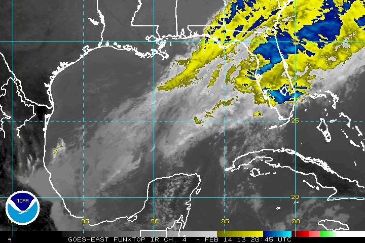 GOES Gulf of Mexico IR Satellite