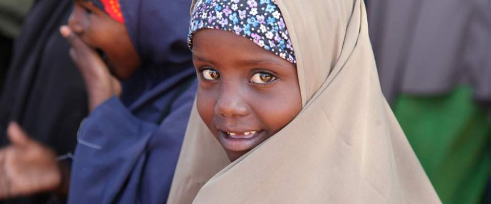close-up image of young girl in Kenya