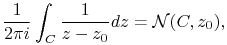 \frac{1}{2\pi i}\int _{C}\frac{1}{z-z_{0}}dz=\mathcal{N}(C,z_{0}),