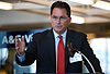 Deputy Commissioner Jayson Ahern of U.S. Customs and Border Protection gives remarks after a signing event held at JFK in New York City for the new Trusted Traveler program, Global Entry.