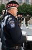 A Customs and Border Protection officer from the Honor Guard at a memorial service honoring fallen agents and officers of CBP.