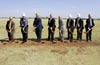 CBP Commissioner W. Ralph Basham, Oklahoma Governor Brad Henry, Congressman Ernest Istook and other dignitaries perform the ground breaking ceremony for the National Air Training Center in Oklahoma City, Okla.