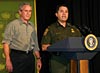 President Bush and Border Patrol Chief Aguilar address federal, state, and local officials in Yuma, AZ.
