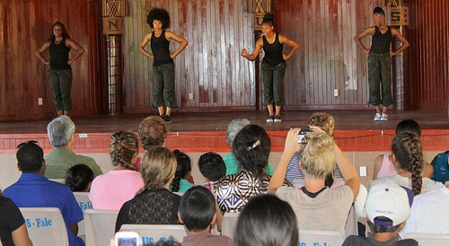 Step Afrika entertained a crowd of 250 at the National University of Samoa's Fale in the lead-up to Friday's 50th Anniversary of Samoan Independence.