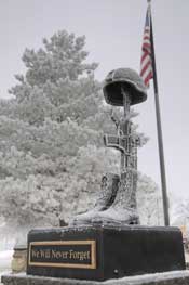 GWOT Memorial in the middle of December with wreaths