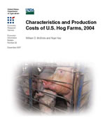 Cover image for ERS report "Characteristics and Production Costs of U.S. Hog Farms, 2004" (EIB-32)
