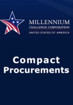 Millennium Challenge Corporation
United States of America
Compact Procurements