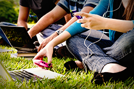 Teens at computers