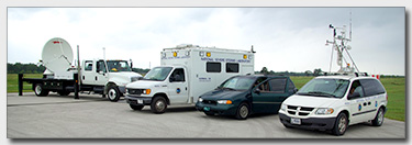 Fleet of chase vehicles