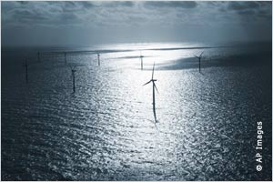 Wind turbines at sea (AP Images)