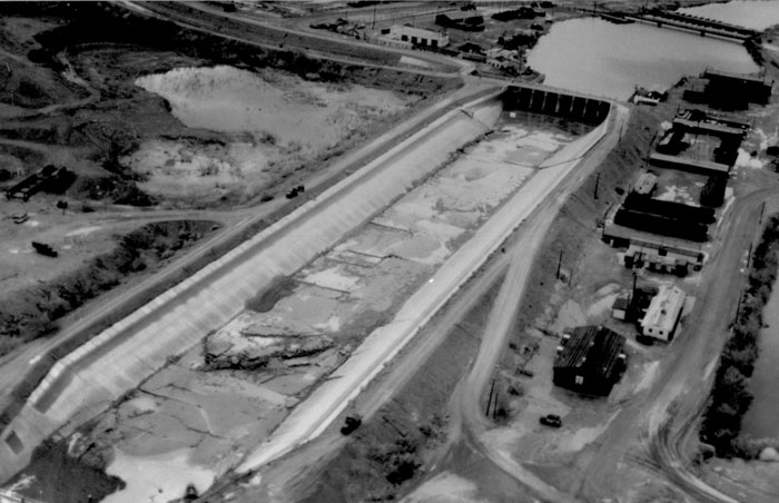 Historic photo of the Gila Settling Basin - Photo by Reclamation