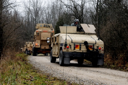 1438th Transportation Company trains at Camp Atterbury.