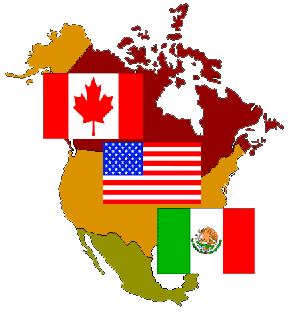 map of North American Drought Monitor countries