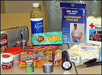 Photo of emergency supplies.