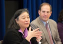 Tina Tchen, White House Executive Director of the Office of Women & Girls and the First Lady's Chief of Staff is joined by Acting Secretary of Labor Seth Harris addressing the roundtable on the future of the Family and Medical Leave Act. View the slideshow for more images and captions.