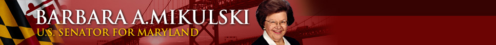 Barbara A. Mikulski - U.S. Senator for Maryland