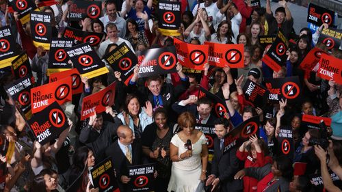 Gayle King in the 
Newseum crowd