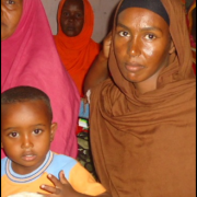 A Somali woman with her son