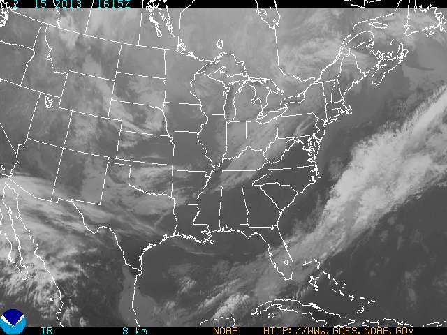 current unenhanced goes east infrared image