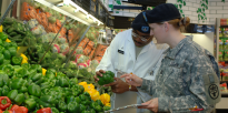 Photo of soldier in grocery store