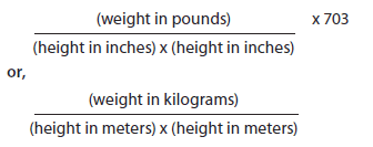 BMI calculation