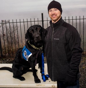 AW2 Soldier Justin Miller’s service dog “Dinah” gave him the companionship and encouragement he needed to move forward with his recovery and transition.  