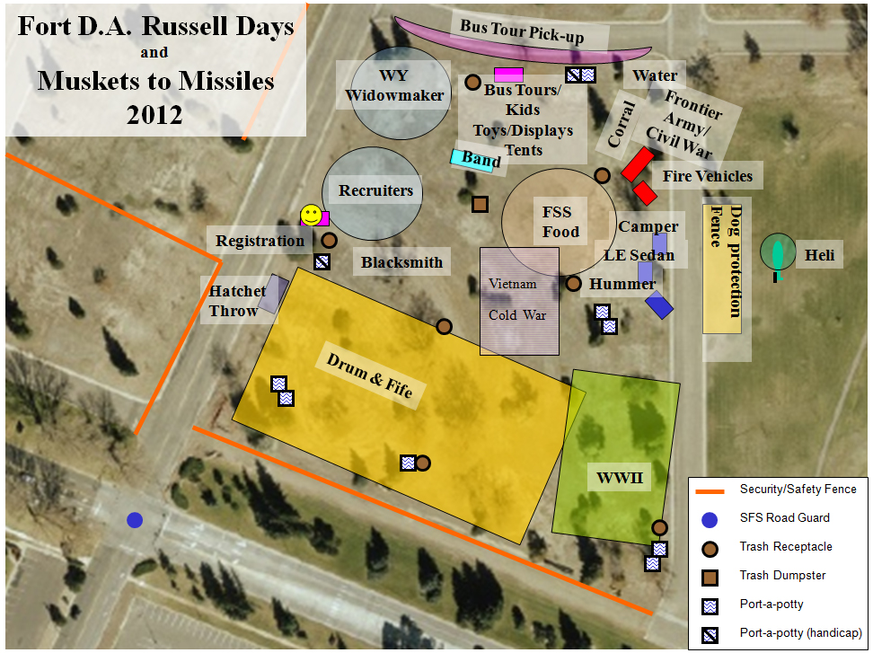 Fort D.A. Russell Days events location map