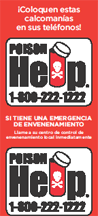 cover for 'Calcomanías del Programa 'Poison Help'. Poison Help Stickers (Spanish) 
'