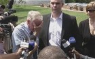 Reeva Steenkamp's uncle breaks down in tears after funeral