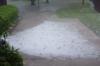 Hail accumulation on ground