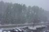 Snowy scene across Centennial Campus