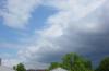 View of intense rain band as it moves overhead on Centennial Campus. The photograph is taken looking northeast - Click to enlarge