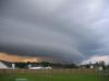 Interesting cloud structure associated with showers and thunderstorms across eastern Hoke County near Rockfish - Click to enlarge